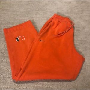 Miami Hurricane Nike sweatpants